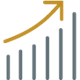 icon of an arrow ascending on a chart